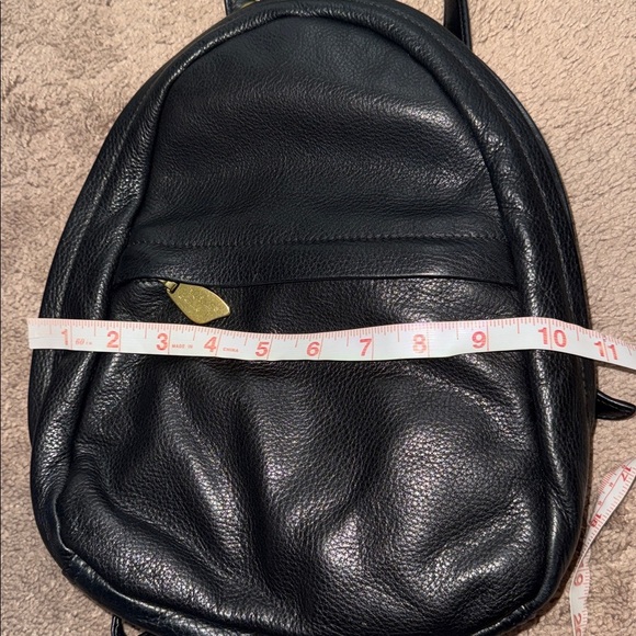 Libaire Vintage Black Pebbled Leather Backpack Made in USA - Picture 10 of 12